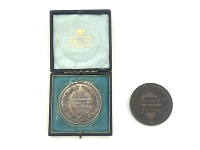Lot 241 - A Cambridge University silver athletics medal...