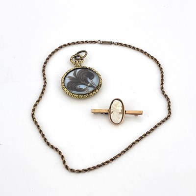 Lot 21 - Gold jewellery including a William IV mourning...