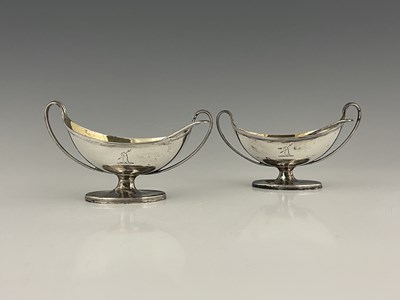 Lot 406 - A pair of George III silver twin-handled...