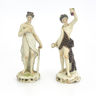 Lot 795 - A pair of 19th century German porcelain...