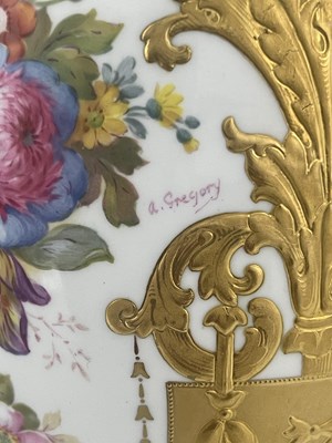 Lot 946 - Albert Gregory for Royal Crown Derby, a twin...