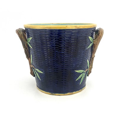 Lot 1007 - George Jones, a majolica jardiniere, modelled...