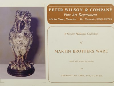 Lot 4 - An extensive collection of Martin Brothers...