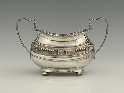 Lot 443 - An Edwardian silver two-handled sugar bowl,...