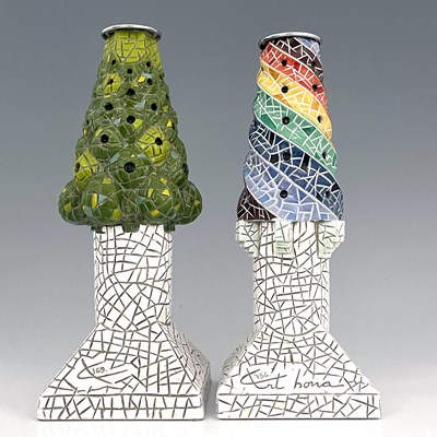 Lot 318 - After Antonio Gaudi, a pair of Art Bona...