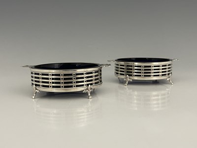 Lot 461 - A pair of George V silver condiment dishes, of...