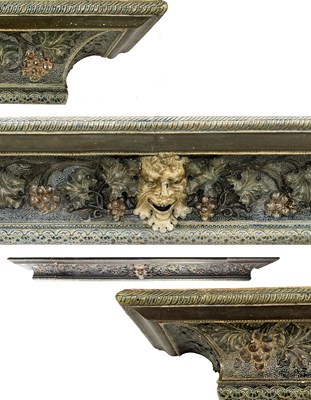 Lot 27 - A Martin Brothers stoneware mantel shelf by...