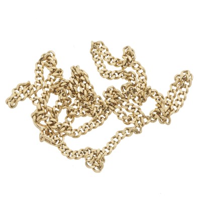Lot 31 - A 9ct gold curb-link necklace