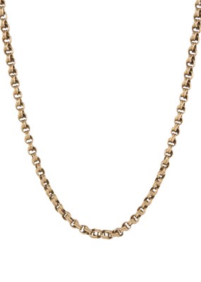 Lot 123 - A late Victorian 9ct gold longuard chain necklace
