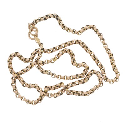 Lot 118 - An early 20th century 9ct gold chain necklace