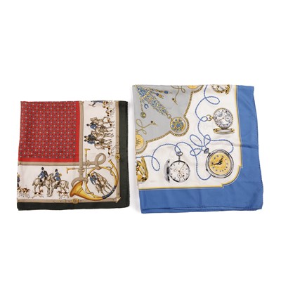 Lot 459 - Two silk scarves, to include a scarf by Rolex...