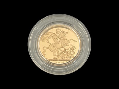 Lot 65 - Elizabeth II, a 2016 gold proof full sovereign,...