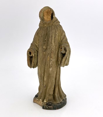 Lot 273 - An 18th century carved wood figure of a saint...