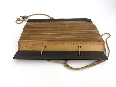 Lot 618 - An early Indian Tamil script palm-leaf...