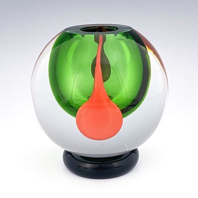 Lot 770 - A Modernist Murano glass Sommerso type vase,...