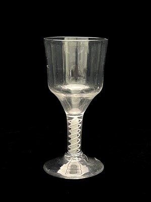 Lot 650 - A double series opaque twist large wine glass...