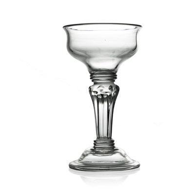 Lot 652 - A hollow stemmed pedestal sweetmeat glass,...