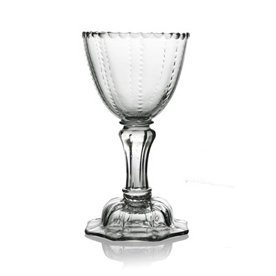 Lot 658 - A pedestal sweetmeat glass or goblet, circa...