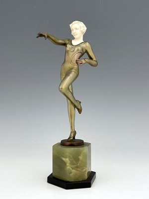 Lot 195 - Josef Lorenzl, an Art Deco patinated bronze...