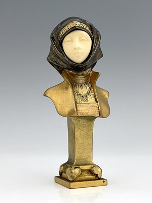 Lot 183 - Alexandre Caron, an Art Nouveau gilt bronze...