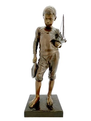 Lot 179 - Antonin Larroux (1859-1937), Le Voeu, a bronze...