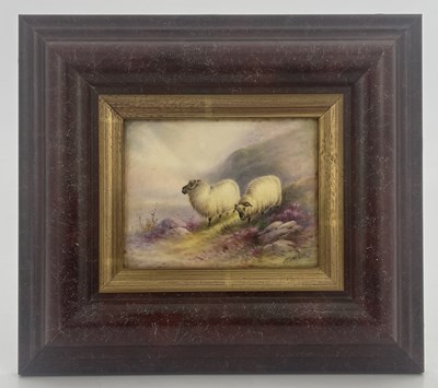 Lot 912 - E Barker for Royal Worcester, a Highland Sheep...