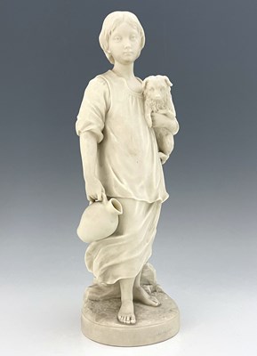 Lot 903 - Louis Malempre for Copeland, a Parian figure...