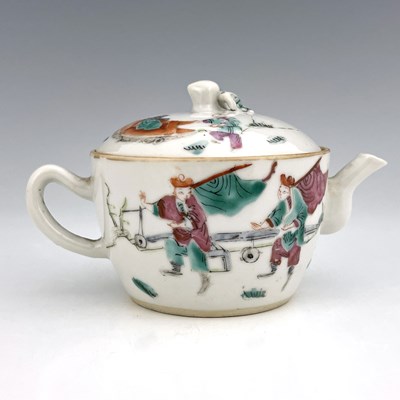 Lot 407 - A Chinese famille rose teapot and cover, of...