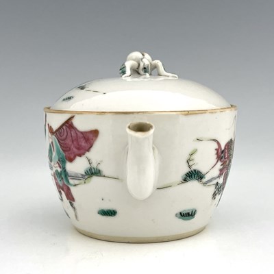 Lot 407 - A Chinese famille rose teapot and cover, of...
