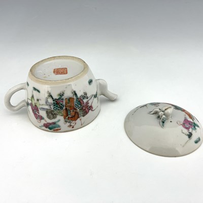 Lot 407 - A Chinese famille rose teapot and cover, of...
