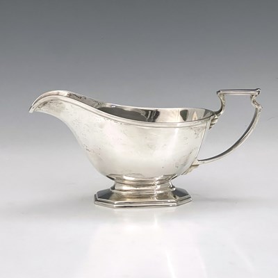 Lot 235 - An Elizabeth II silver sauce boat, of...