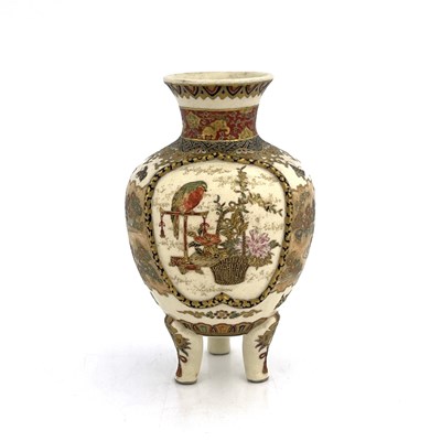 Lot 427 - A Japanese Satsuma vase, Meiji, shouldered...