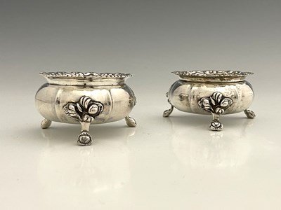 Lot 242 - A pair of George IV Regency silver salts, of...