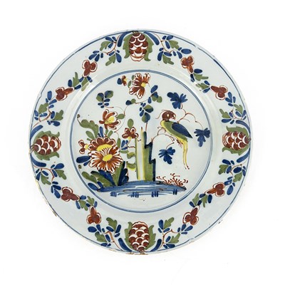 Lot 1000 - A Lambeth, London Delft polychrome charger,...