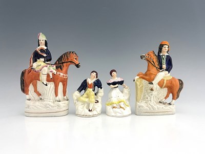 Lot 1018 - A Staffordshire figure group, circa 1850,...