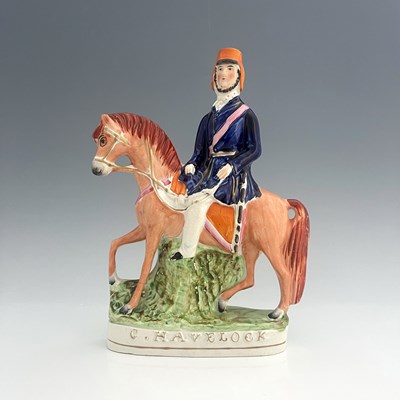 Lot 1049 - A Staffordshire portrait figure of Sir Henry...