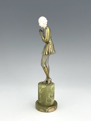 Lot 191 - Josef Lorenzl, an Art Deco silvered bronze and...