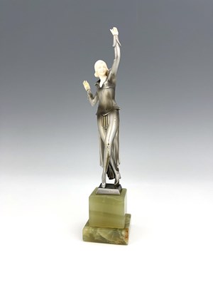 Lot 188 - Josef Lorenzl, an Art Deco silvered bronze and...