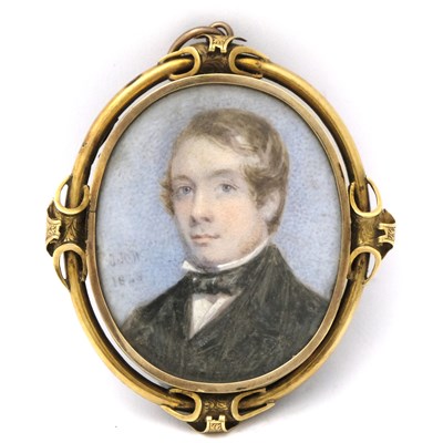 Lot 217 - J.H.W., a portrait miniature painted in 1848...