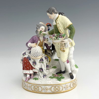 Lot 815 - A Meissen figure group, model G22, after...