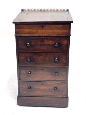 Lot 599 - A Regency rosewood Davenport desk, circa 1820,...