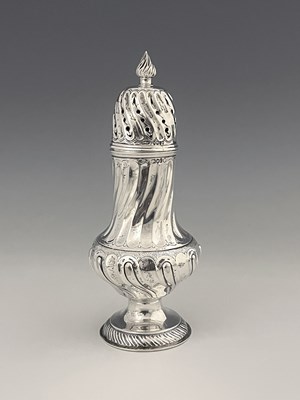 Lot 166 - A Victorian silver caster, of baluster form,...