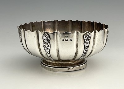 Lot 143 - A George VI silver pedestal bowl, of ovoid...