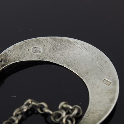 Lot 207 - Two eighteenth-century silver crescent-shaped...