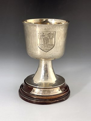 Lot 97 - An Arts and Crafts silver chalice, Spink and...