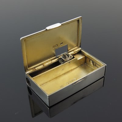 Lot 55 - A Victorian silver vesta box, of rectangular...