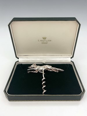 Lot 98 - An Elizabeth II silver novelty corkscrew,...