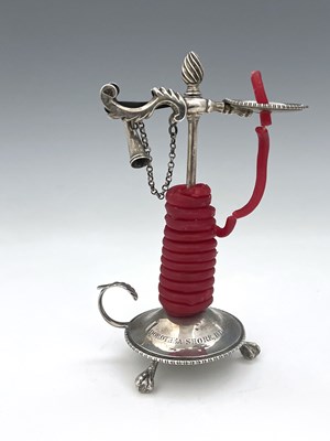 Lot 359 - A George III silver wax jack, with...