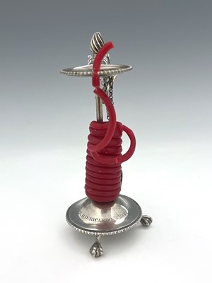 Lot 359 - A George III silver wax jack, with...