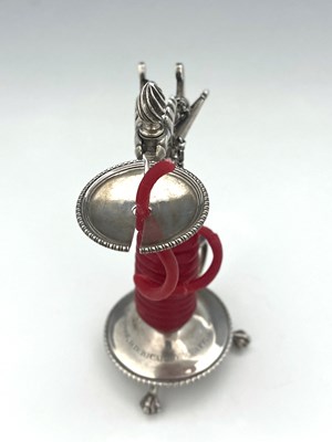 Lot 359 - A George III silver wax jack, with...